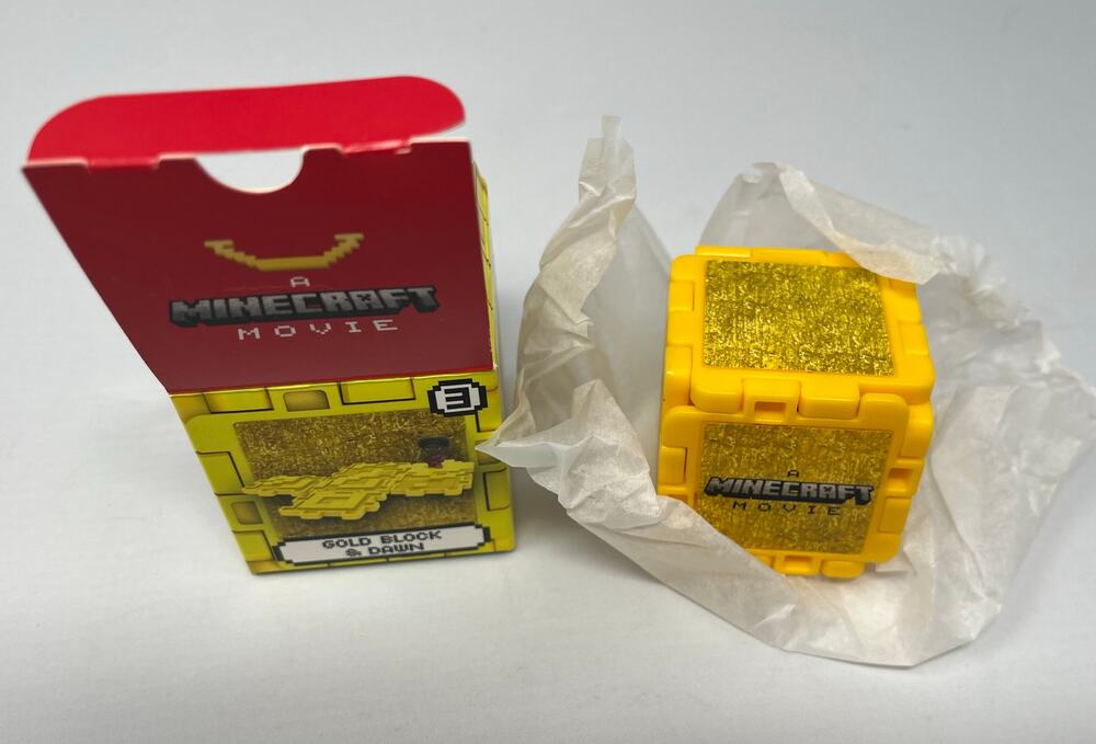 Minecraft Movie McDonald's Gold Block and Dawn #3 New in Box